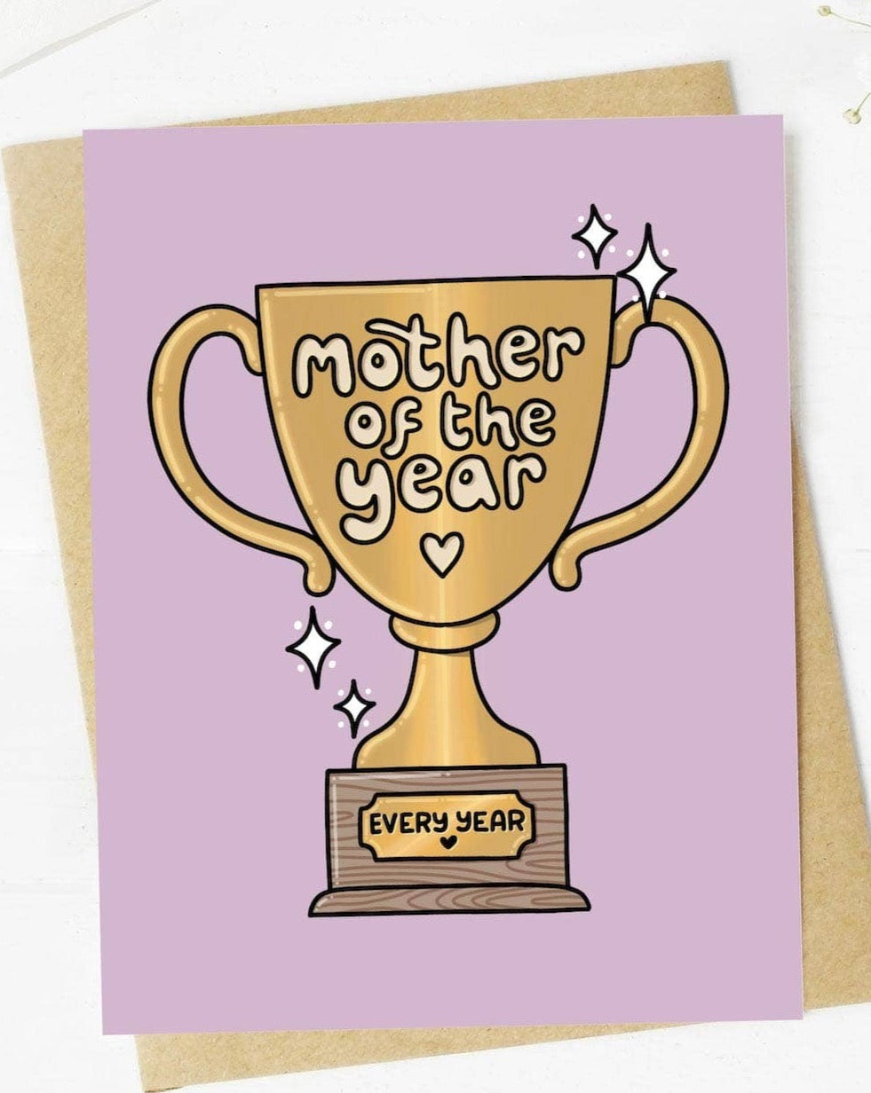 Mother of The Year Trophy Card