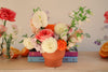 Terracotta Sunset Compote Arrangement