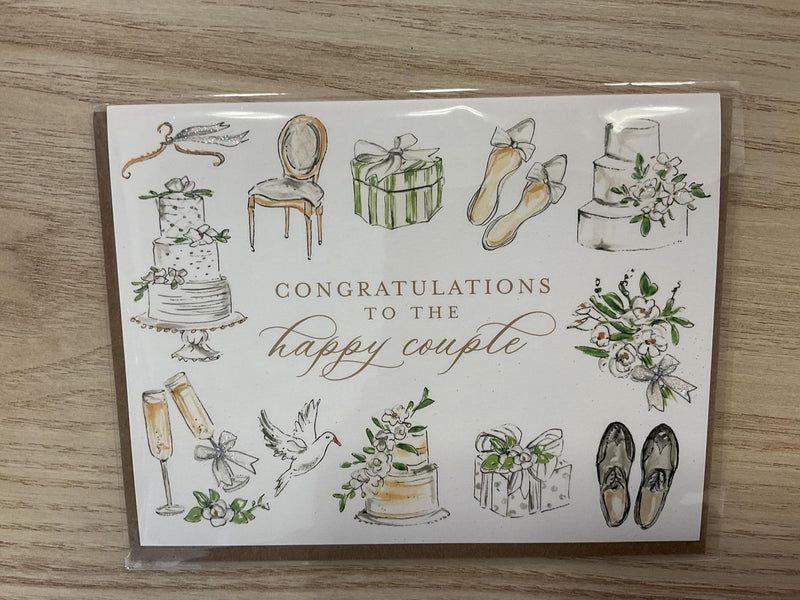 Congratulations to the happy couple card