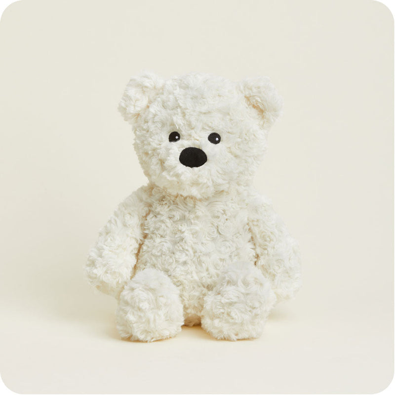 Warmies White Curly Bear