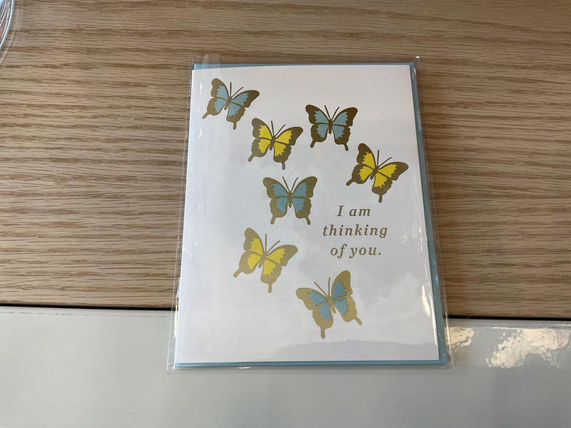 butterflies "I Am thinking of You" card
