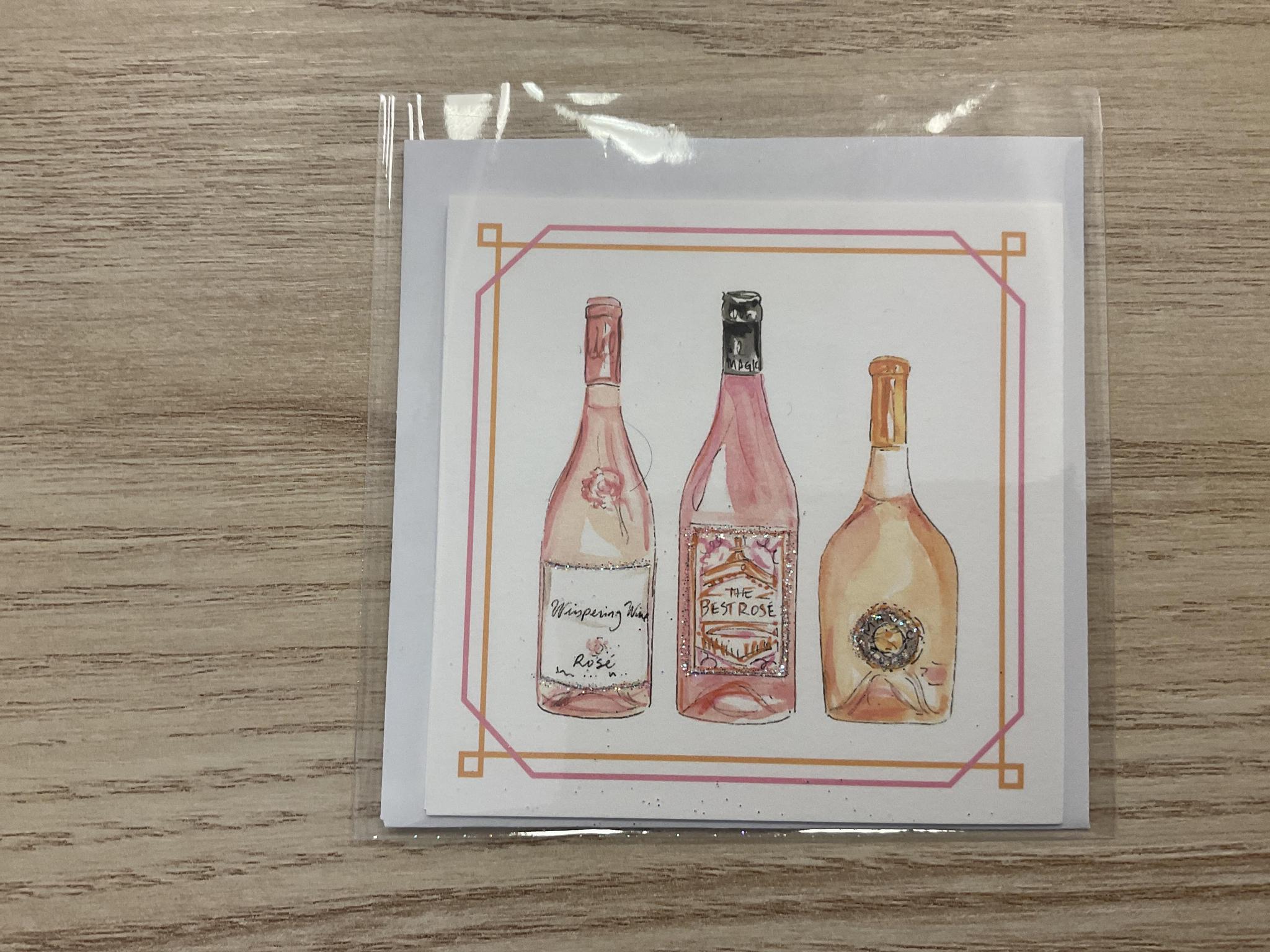 Rose bottles mini card