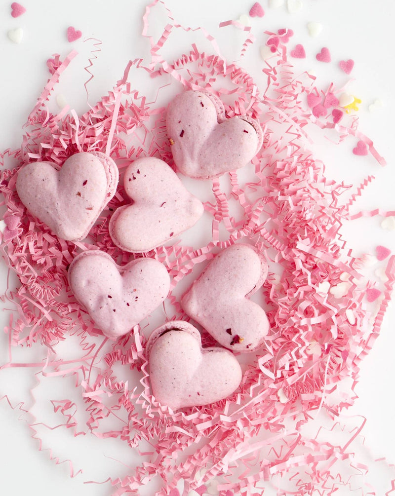 Rose Chocolate Valentine's Macaron Hearts