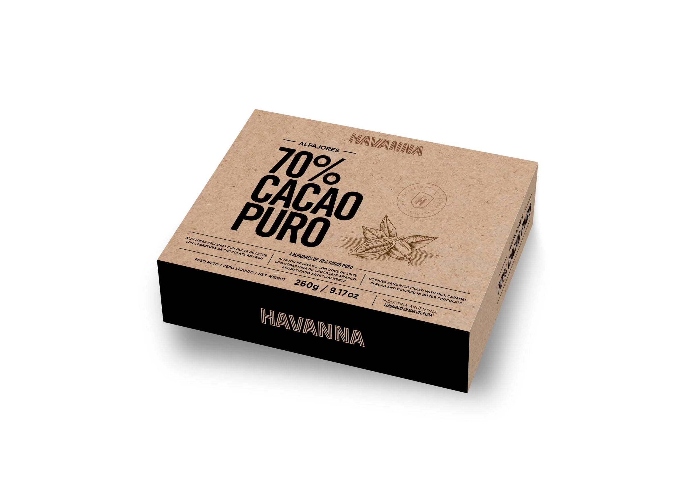 Havanna Alfajores 70% Cacao Puro - Argentinian Cookies