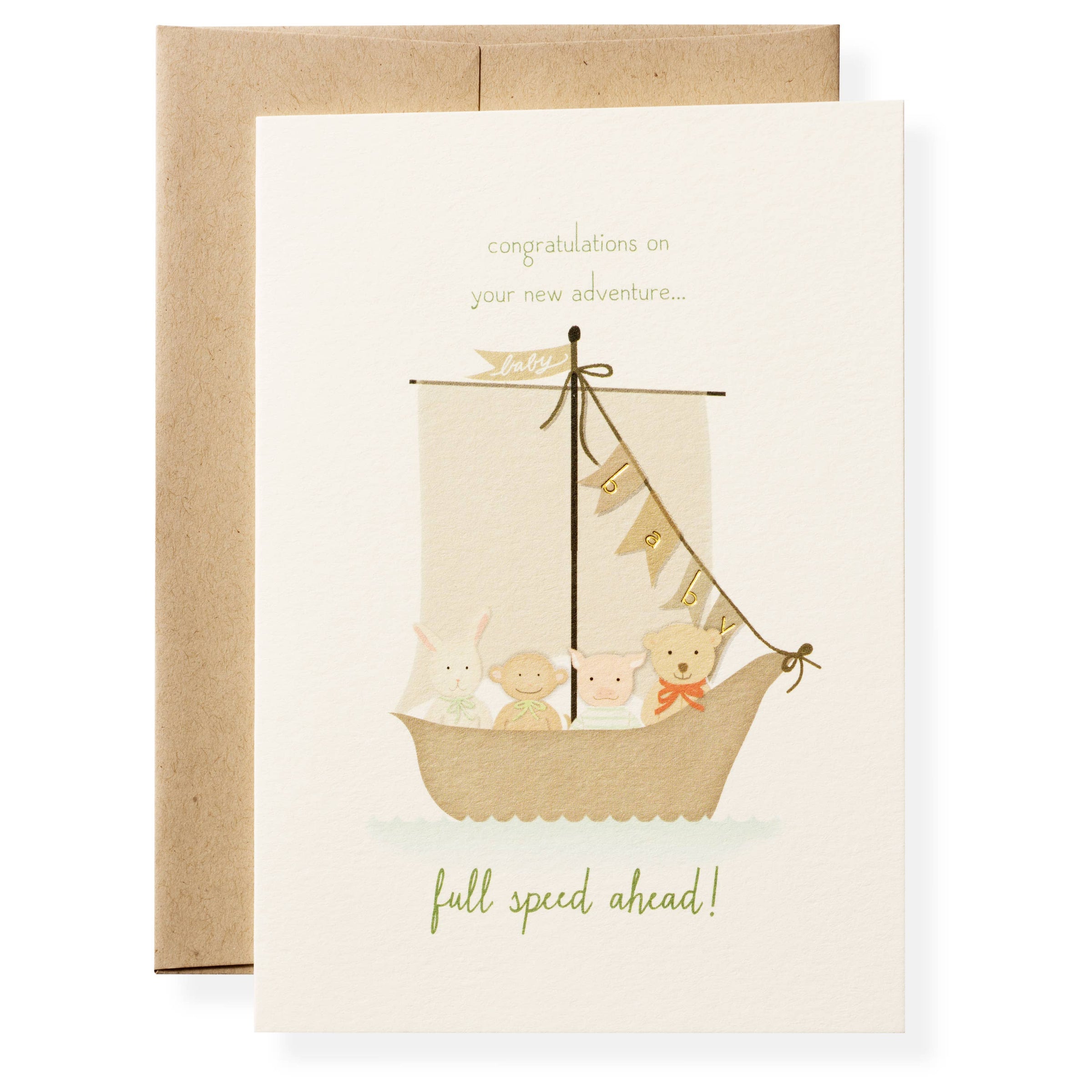 Speedy Boat Baby Greeting Card
