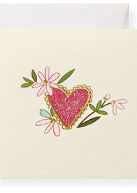 Flower Heart Mini Card